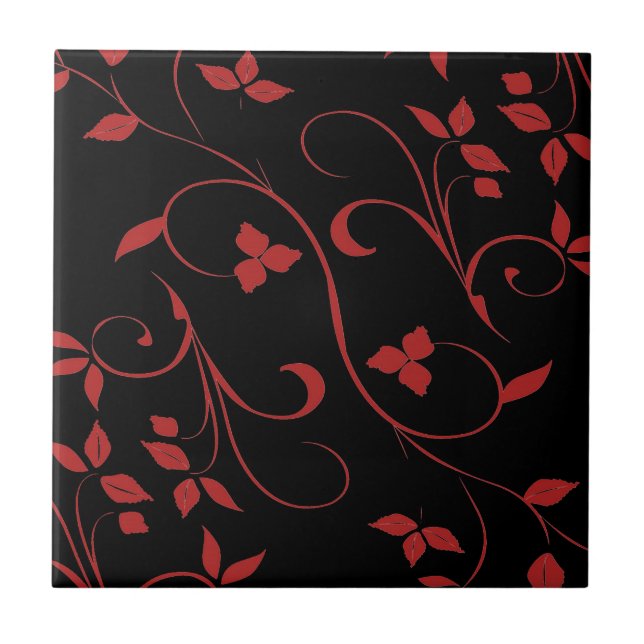 Carreau Ferme décorative rouge et noire (Devant)