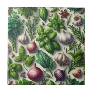 Carreau Ferme d'herbes rustiques Décoration de cuisine en 