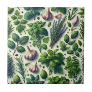 Carreau Ferme d'herbes rustiques Décoration de cuisine en 