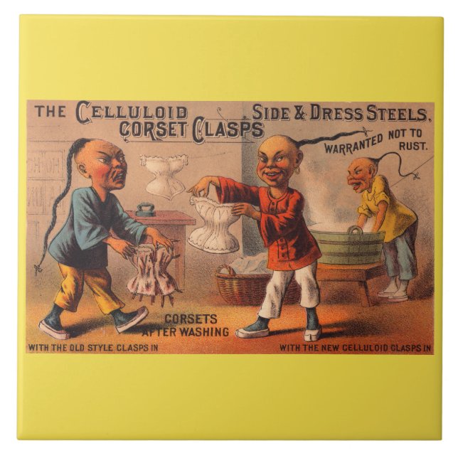 Carreau Fermoirs de corset celluloïdes Victorian tradecard (Devant)