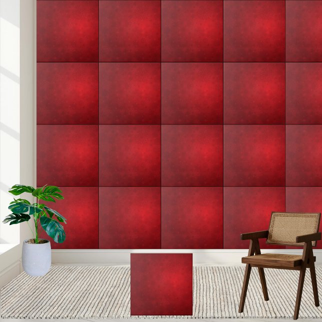 Carreau Festif Red Snowflake Motif Carrelage en céramique (Festive Red Snowflake Pattern Ceramic Tile)