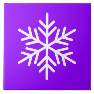 Carreau Festin Blanc Nordique Fluge Sur Violet Clair