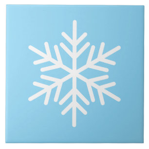 Carreau Festin Blanc Nordique Flute De Neige Sur Bleu Fros