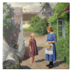 Carreau Fête de l'été au Danemark (mère et fille)