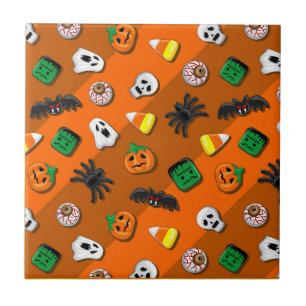 Carreau Fête des Candies Éffrayantes d'Halloween