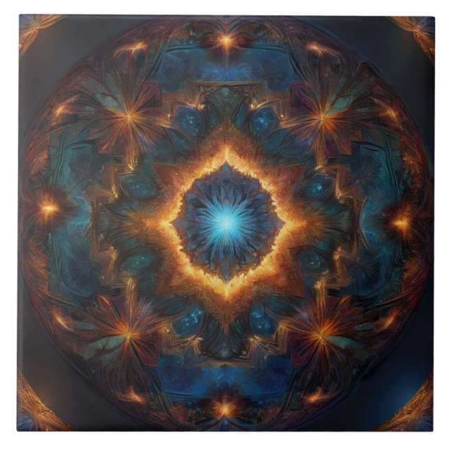 Carreau Feu caché foncé Abstrait (Devant)