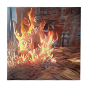 Carreau Feu cracker joyeusement dans un autre monde d'art