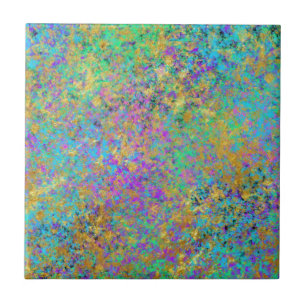 Carreau Feu Optique Gemstone Faux or Iridescente Couleur