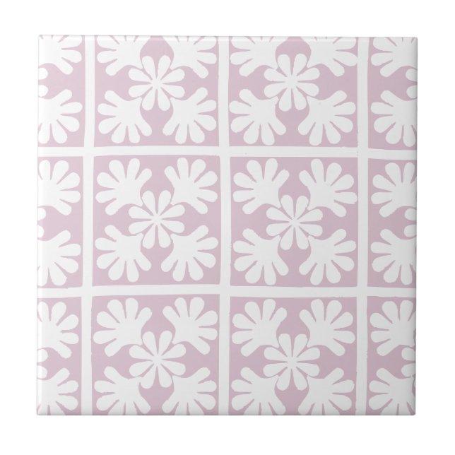 Carreau Feuil de chêne scandinave rose poussiéreux (Devant)
