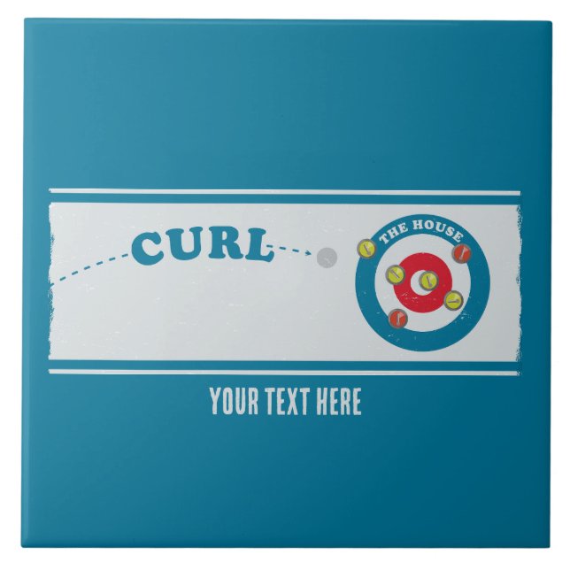 Carreau Feuille de curling Pierre de curling (Devant)