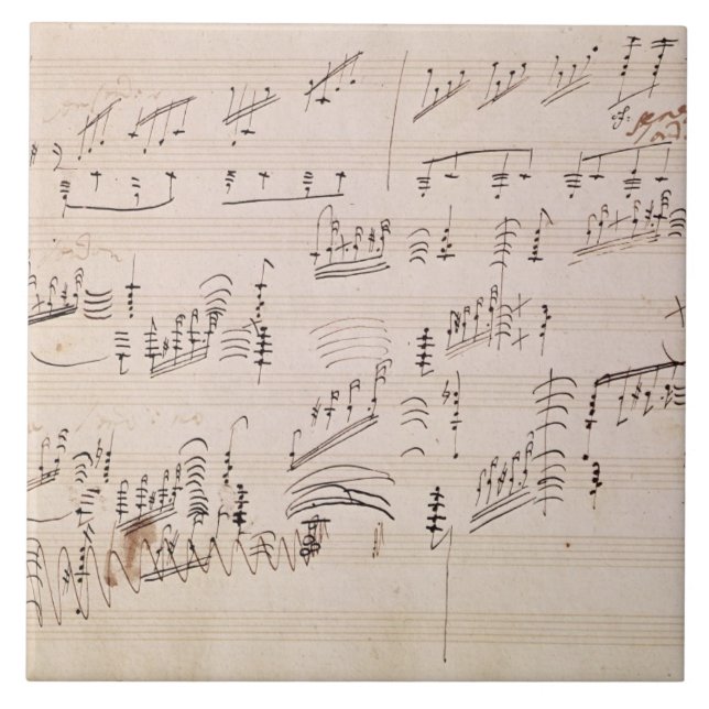 Carreau Feuille de score de 'clair de lune Sonata (Devant)
