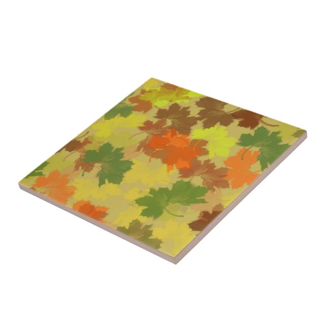 Carreau Feuilles d'automne Action de grâce (Côté)