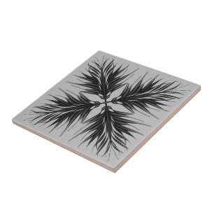 Carreau Feuilles de plumes texturées translucides noires e