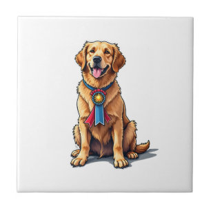 Carreau Fière Golden Retriever Américaine Vintage Tee