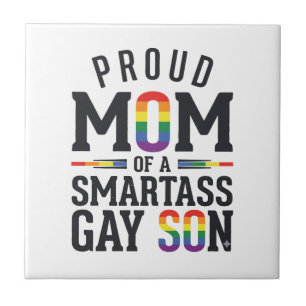 Carreau Fière maman d'un fils gay intelligent Vintage T-sh