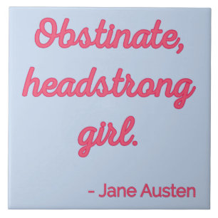 Carreau Fierté et préjugés Citation II - Style mignon