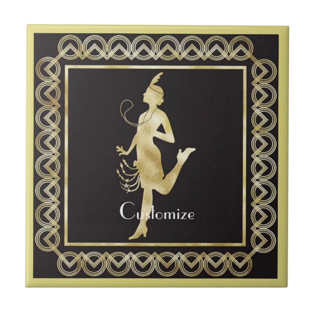 Carreau Fille Flapper des années 1920 Thunder_Cove  (Devant)