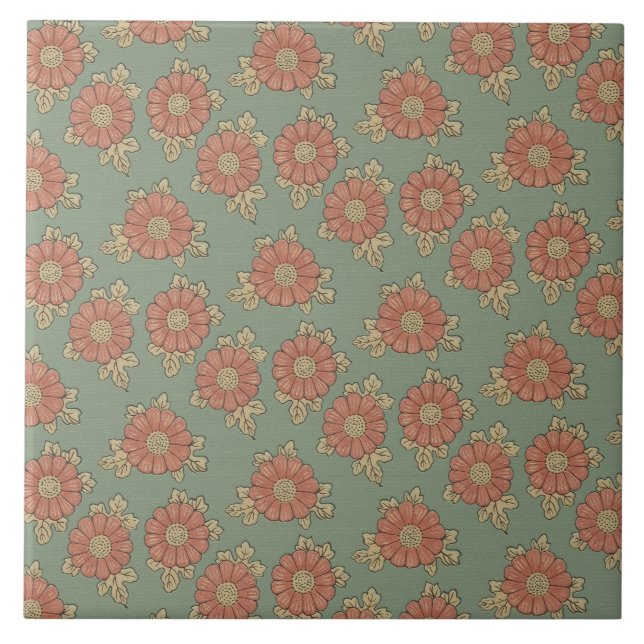 Carreau Fille Vintage japonais floral (Devant)