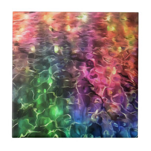 Carreau Fin De L'Art Abstrait Arc-En-Ciel