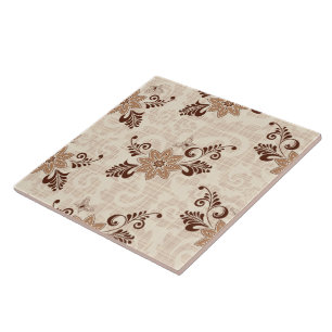 Carreau Fine Cool mignonne Girl Retro Mode florale