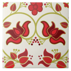 Carreau Fine Cool mignonne Girl Retro Mode florale