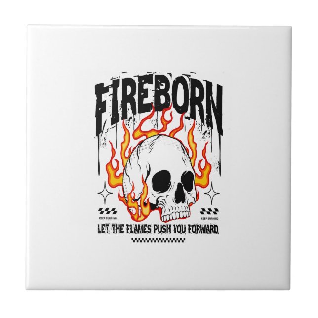 Carreau Fireborn Skull Urban Streetwear (Devant)