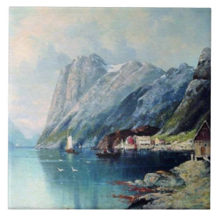 Carreau Fjord en Norvège peinture par Lev Lagorio
