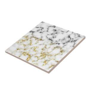 Carreau Flacons brillants en marbre noir et blanc