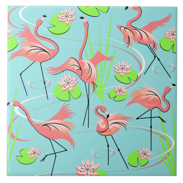 Carreau Flamant rose Fandango tuile répétée (Devant)