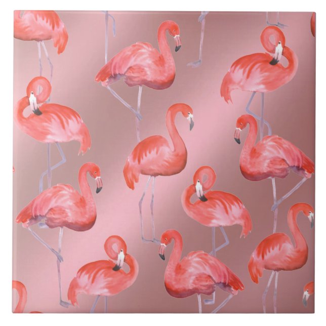 Carreau Flamingos Ceramic Tile (Devant)