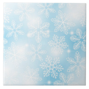Carreau Flammes de neige et lumières bleues