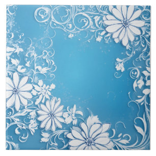 Carreau Fleur blanche