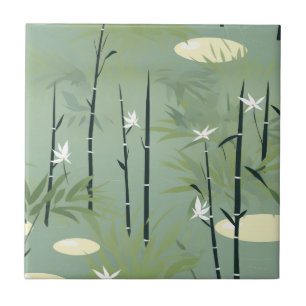 Carreau Fleur de bambou sereine asiatique (11)
