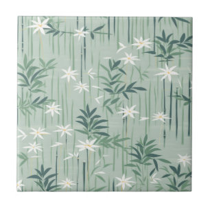 Carreau Fleur de bambou sereine Asiatique (4)