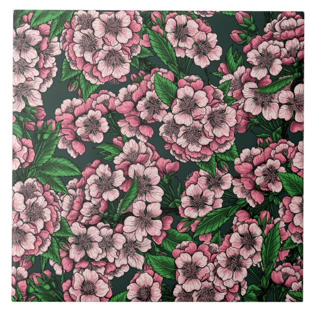Carreau Fleur de cerisier 2 (Devant)