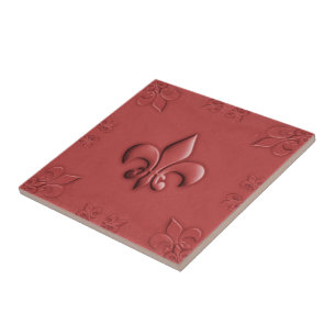 Carreau Fleur de iles en relief tonalités métalliques br