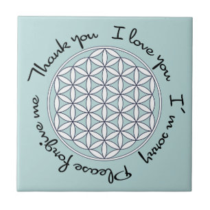 Carreau Fleur de la vie Ho'oponopono