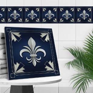 Carreau Fleur-De-Lis - Art Déco
