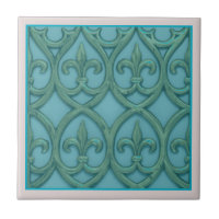Fleur de lis Bleu Et Vert