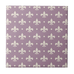 Carreau Fleur De Lis motif en argent sur arrière - plan vi