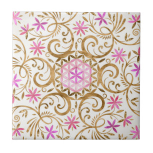 Carreau Fleur de vie - mandala florissant