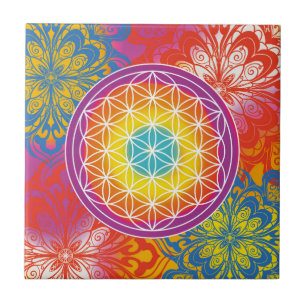 Carreau Fleur de vie mandala zen