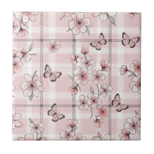 Carreau Fleur d'Élégant Papillon (2)