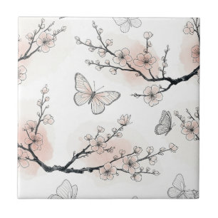 Carreau Fleur Élégante de Papillon (10)
