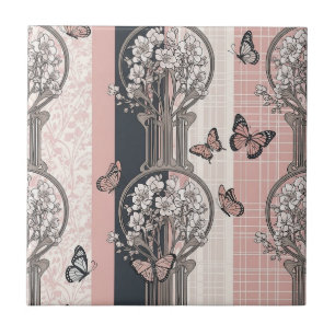 Carreau Fleur Élégante de Papillon (8)