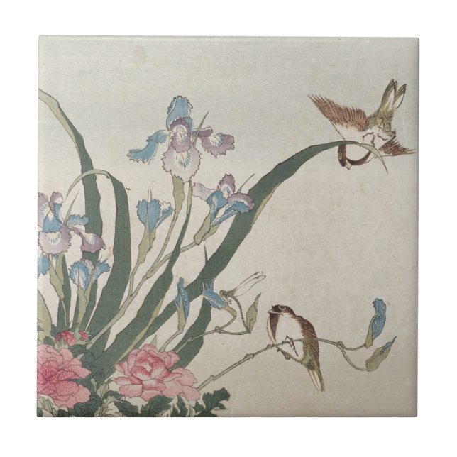 Carreau Fleur et oiseaux (Devant)