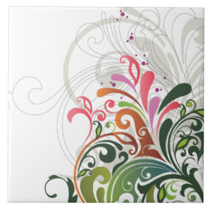 Carreau Fleur fine Cool Cute Girl Retro Floral