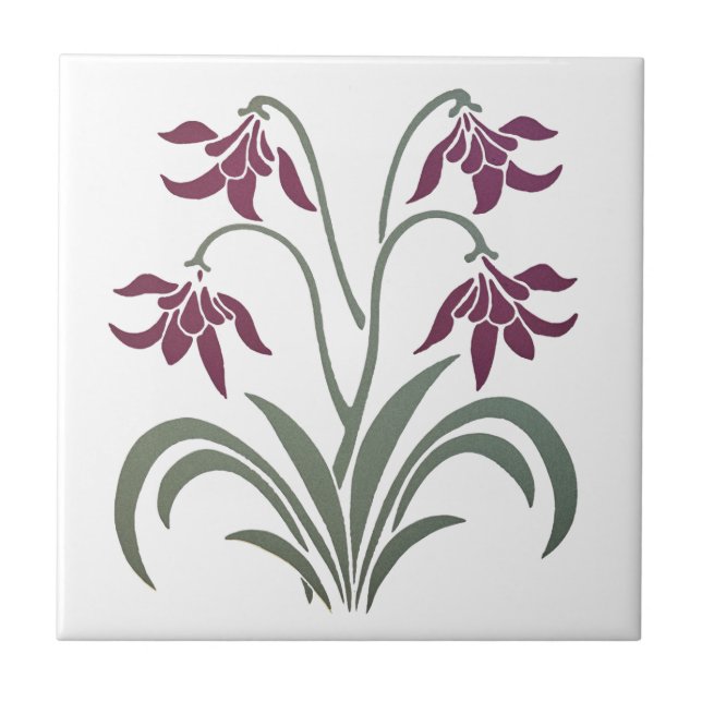 Carreau fleur fuchsia (Devant)