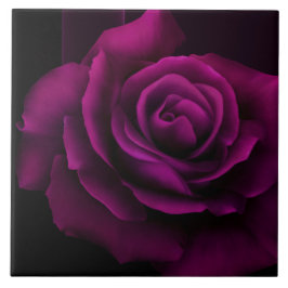 Carreau Fleur gothique de rose violet-rouge