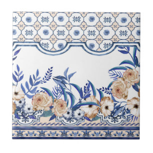 Carreau Fleur Méditerranéenne